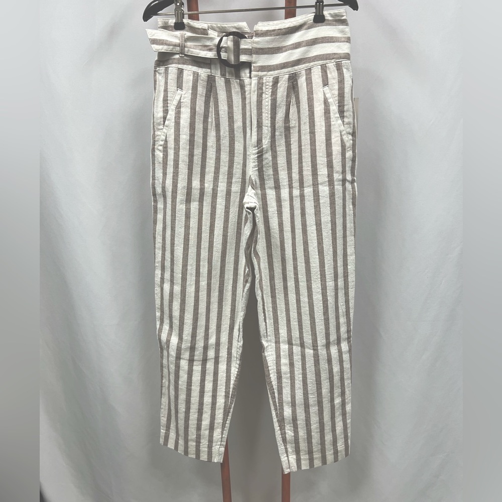 NWT Anthropologie Linen Cropped Pants